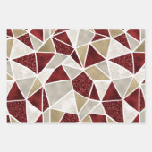 Goldenes Weihnachtsmuster - geometrisches Muster Geschenkpapier Set (Vorderseite)