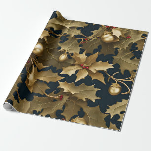 Goldenes Weihnachtspapier Geschenkpapier