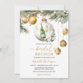 Goldenes Weihnachtsschmuck Weinkultur und Erde Einladung (Vorderseite)