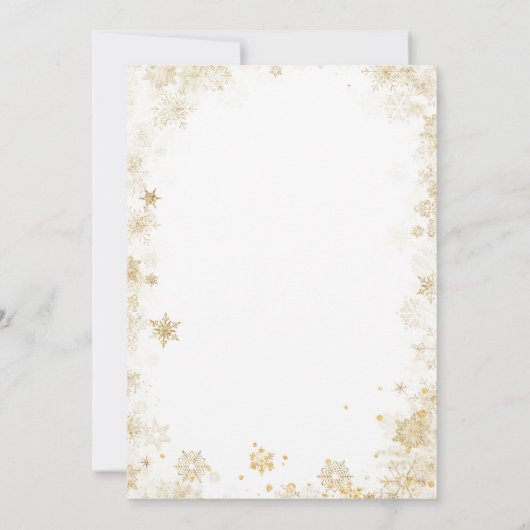 Goldenes Weihnachtsschmuck Weinkultur und Erde Einladung (Rückseite)