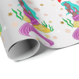 Goldenes Weihnachtsschneeflottmuster Geschenkpapier