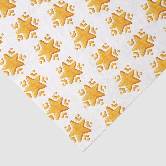 Goldenes Weihnachtsschneeptern Seidenpapier (Ausschnitt)