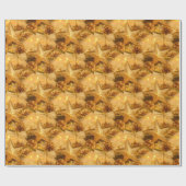Goldenes Weihnachtswrapping Geschenkpapier (Flach)