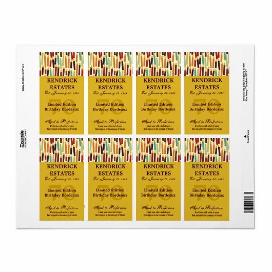 Goldenes Weinetikett (375 ml) (Vorne)