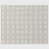 Goldenes weißes elegantes Geschenk Geschenkpapier (Flach)