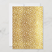 Goldenes weißes Party Moderne fette Typografie Chi Einladung (Rückseite)