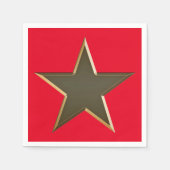 Goldenes weißes patriotisches Sternpapier vom 4. J Serviette (Vorderseite)