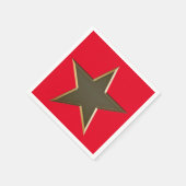 Goldenes weißes patriotisches Sternpapier vom 4. J Serviette (Ecke)