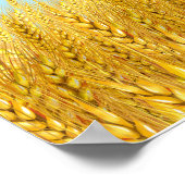 Goldenes Weizenfeld Blauer Himmel Ölgemälde Sommer Poster (Ecke)