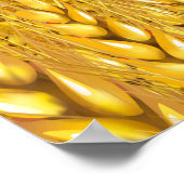 Goldenes Weizenfeld Blauer Himmel Ölgemälde Sommer Poster (Ecke)