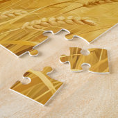 Goldenes Weizenfeld unter blauem Himmel Puzzle (Seite)