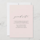 Goldenes Whimsical Script 2023 Foto Abschluss Einladung (Rückseite)