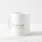 Goldenes Whimsisches Script | Abschluss Kaffeetasse (Vorderseite Links)