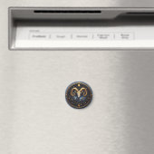 Goldenes Widder-Sternzeichen-Schild Magnet (In Situ (Geschirrspüler))