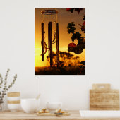 Goldenes Windchime-Poster Poster (Küche)