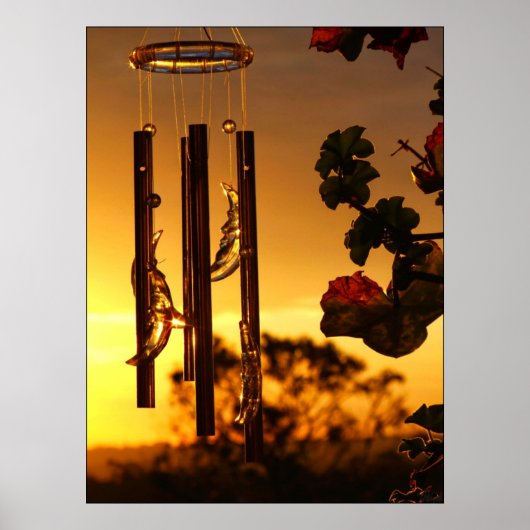 Goldenes Windchime-Poster Poster (Vorne)