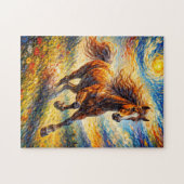 Goldenes Windpferd Puzzle (Horizontal)