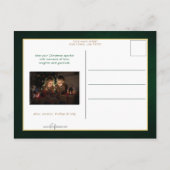 Goldenes Winter Pine Holiday Foto Postkarte (Rückseite)