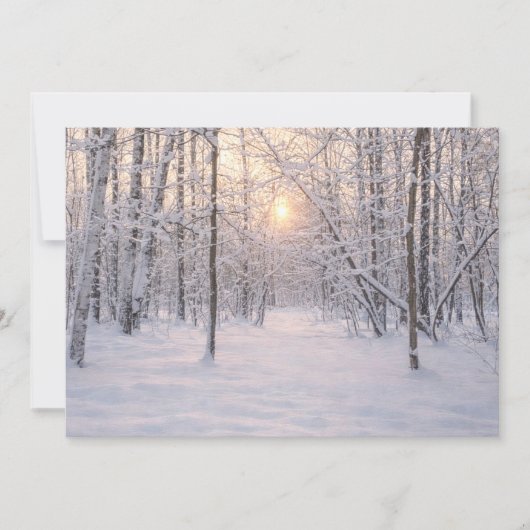Goldenes Winterlicht Einladung (Vorderseite)