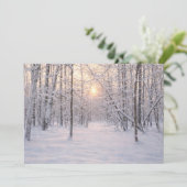 Goldenes Winterlicht Einladung (Stehend Vorderseite)