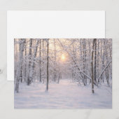 Goldenes Winterlicht Einladung (Vorne/Hinten)