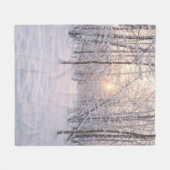 Goldenes Winterlicht Fleecedecke (Vorderseite (Horizontal))