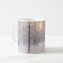 Goldenes Winterlicht Kaffeetasse
