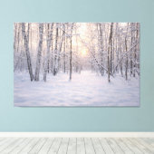 Goldenes Winterlicht Leinwanddruck (Insitu (Holzboden))