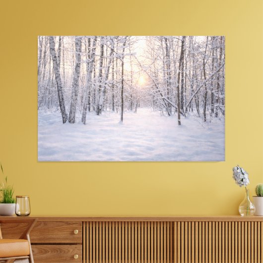 Goldenes Winterlicht Leinwanddruck (Insitu (Wohnzimmer))