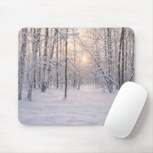 Goldenes Winterlicht Mousepad (Mit Mouse)