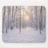 Goldenes Winterlicht Mousepad (Vorne)