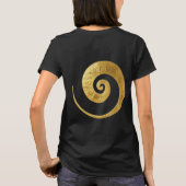 Goldenes Wirbel-Design T-Shirt (Rückseite)