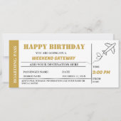 Goldenes Wochenende Wegweiser Geburtstag Boarding Einladung (Vorderseite)