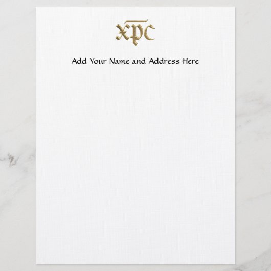 Goldenes XPC-Symbol "3-D" Briefkopf (Vorderseite)