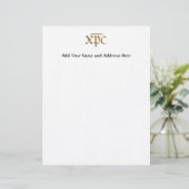 Goldenes XPC-Symbol "3-D" Briefkopf (Stehend Vorderseite)