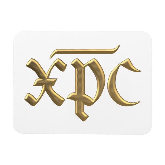 Goldenes XPC-Symbol "3-D" Magnet (Horizontal)