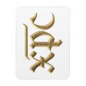 Goldenes XPC-Symbol "3-D" Magnet (Vertikal)