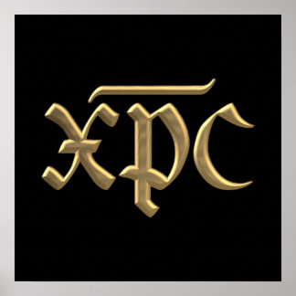Goldenes XPC-Symbol "3-D" Poster