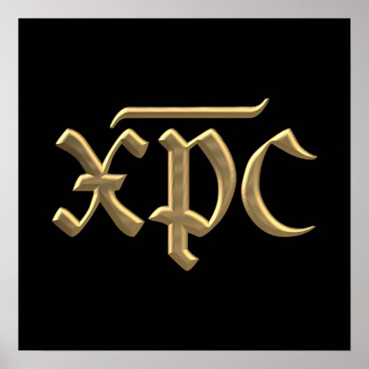 Goldenes XPC-Symbol "3-D" Poster (Vorne)