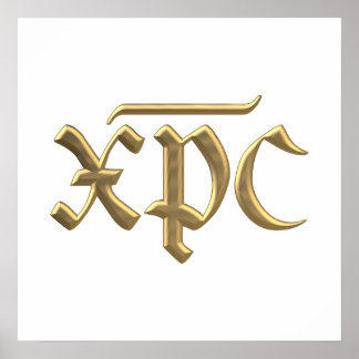 Goldenes XPC-Symbol "3-D" Poster
