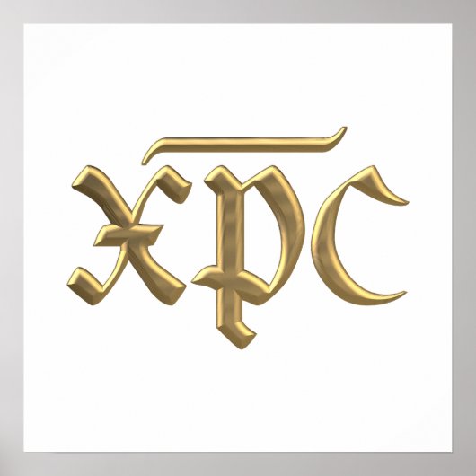 Goldenes XPC-Symbol "3-D" Poster (Vorne)