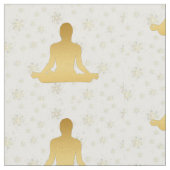 Goldenes Yoga-Meditations-Gewebe Stoff (Nahaufnahme)