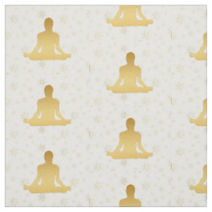 Goldenes Yoga-Meditations-Gewebe Stoff