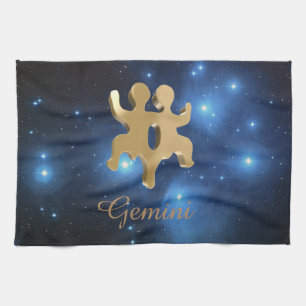 Goldenes Zeichen der Zwillinge Handtuch