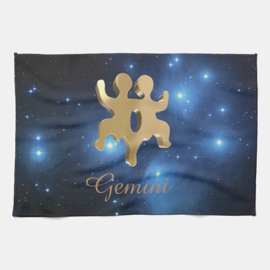 Goldenes Zeichen der Zwillinge Handtuch (Horizontal)