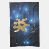 Goldenes Zeichen der Zwillinge Handtuch (Vertikal)