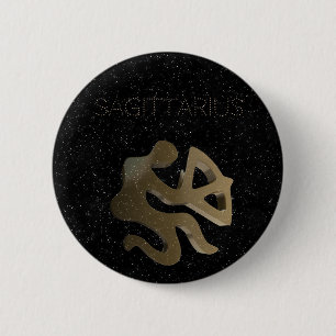 Goldenes Zeichen des Schützen Button
