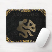 Goldenes Zeichen des Schützen Mousepad (Mit Mouse)