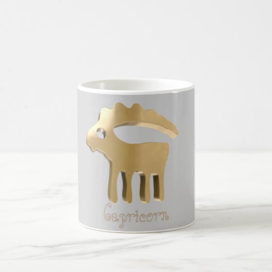 Goldenes Zeichen des Steinbocks Kaffeetasse (Mittel)