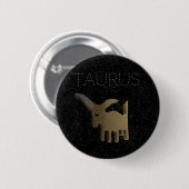 Goldenes Zeichen des Stiers Button (Vorne & Hinten)